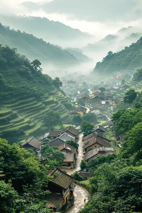 中国村落封面海报